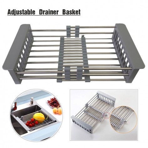 Armor-Tec Expandable Sink Drying Rack, Adjustable Sink Drainer Basket